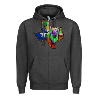 Charcoal Heather texas map halloween Zipper Hoodie - JahusDesignShop