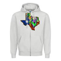 Dove Grey texas map halloween Zipper Hoodie - JahusDesignShop