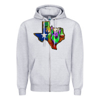 Heather Grey texas map halloween Zipper Hoodie - JahusDesignShop