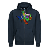 Navy texas map halloween Zipper Hoodie - JahusDesignShop
