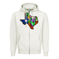 Oatmeal Heather texas map halloween Zipper Hoodie - JahusDesignShop