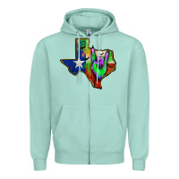 Seafoam texas map halloween Zipper Hoodie - JahusDesignShop