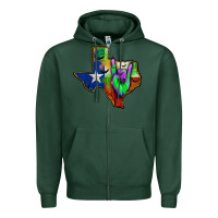 Sports Green texas map halloween Zipper Hoodie - JahusDesignShop