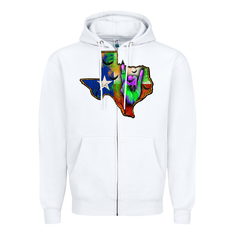 Texas Map Halloween Zipper Hoodie by JahusDesignShop | Teevron