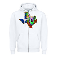 White texas map halloween Zipper Hoodie - JahusDesignShop