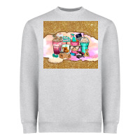 Heather Grey small business coffee cups Heavyweight Sweatshirt - Zillion Design Studio