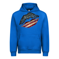 Cobalt Vintage American Flag Lips Urban Hoodie - Bettercallsaul