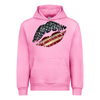Fuchsia Pink Vintage American Flag Lips Urban Hoodie - Bettercallsaul