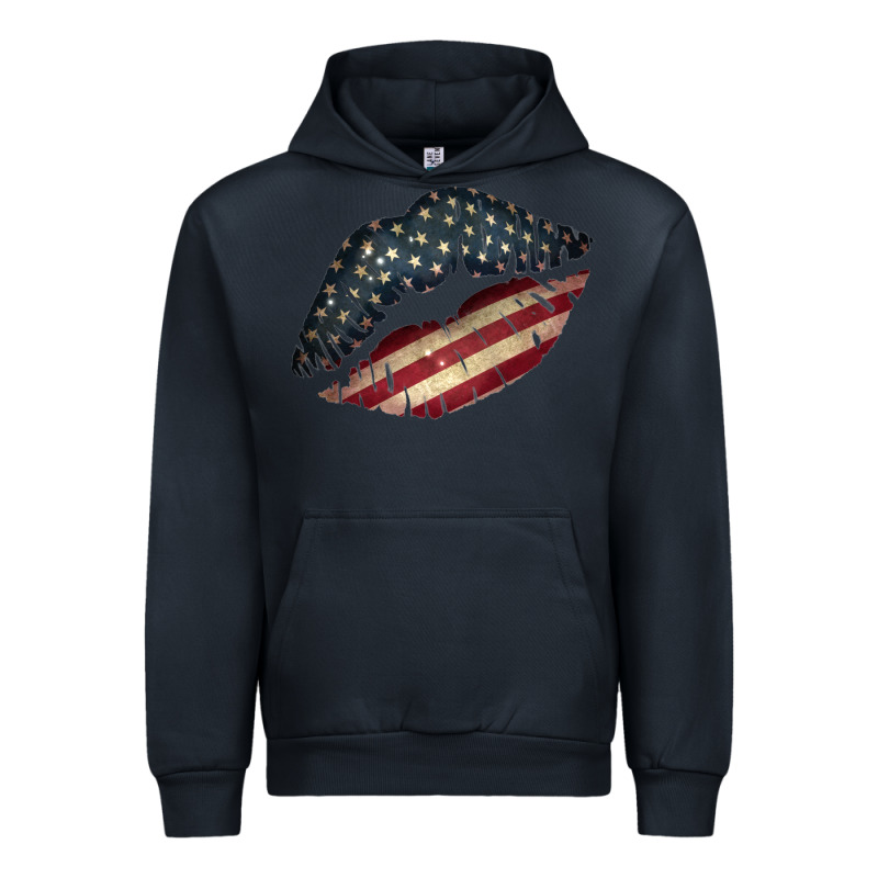 Vintage American Flag Lips Urban Hoodie by Bettercallsaul | Teevron
