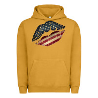 Pigment Peanut Butter Vintage American Flag Lips Urban Hoodie - Bettercallsaul