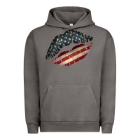 Pigment Tornado Vintage American Flag Lips Urban Hoodie - Bettercallsaul