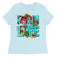 Baby Blue farm life Ladies Tee - AdoDesignShop
