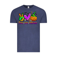 Vintage Denim peace love halloween Vintage Tee - Zillion Design Studio