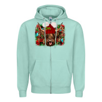 Highland Cow Christmas Zipper Hoodie | Teevron