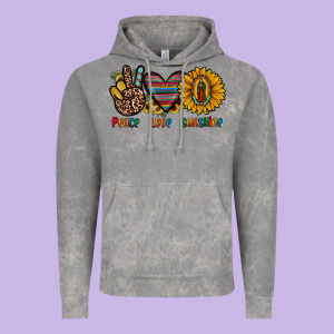 Peace Love Sunshine Vintage Hoodie Designed By Jahusdesignshop