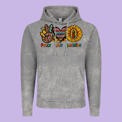 Peace Love Sunshine Vintage Hoodie Designed By Jahusdesignshop