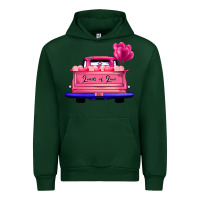 Forest Green Loads Of Love Valentine's Day Truck Urban Hoodie - Bettercallsaul