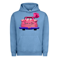 Pigment Pebble Blue Loads Of Love Valentine's Day Truck Urban Hoodie - Bettercallsaul