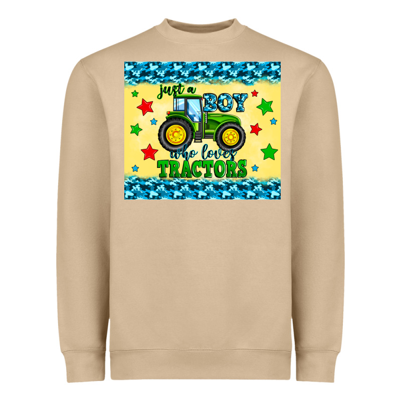 Just A Boy Who Loves Tractors Heavyweight Sweatshirt by Zillion Design Studio | Teevron