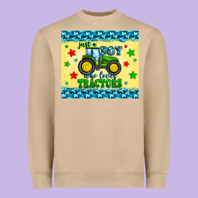 Heavyweight Sweatshirt just a boy who loves tractors