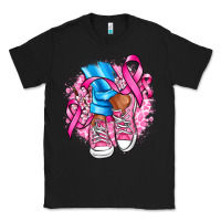 Black cancer ribbon pink converse and flowers Classic Tee - AdoDesignShop