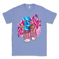 Colony Blue cancer ribbon pink converse and flowers Classic Tee - AdoDesignShop