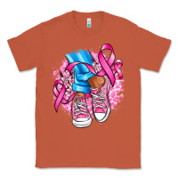 Copper cancer ribbon pink converse and flowers Classic Tee - AdoDesignShop