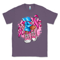 Lavender cancer ribbon pink converse and flowers Classic Tee - AdoDesignShop