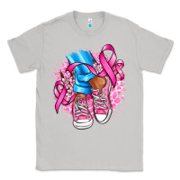 Moon Dust cancer ribbon pink converse and flowers Classic Tee - AdoDesignShop