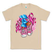 Mushroom cancer ribbon pink converse and flowers Classic Tee - AdoDesignShop