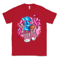 Red cancer ribbon pink converse and flowers Classic Tee - AdoDesignShop