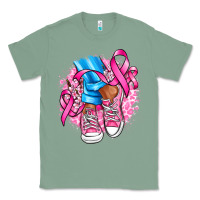 Sage cancer ribbon pink converse and flowers Classic Tee - AdoDesignShop