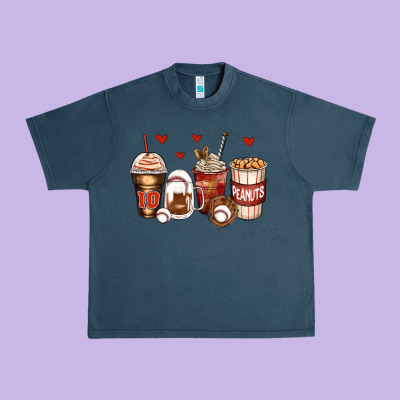 Baseball Coffee Cups Urban Heavy Tee Designed By Zillion Design Studio