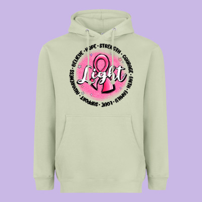 Fight Breast Cancer Heavyweight Hoodie Designed By Maliassmallbusiness