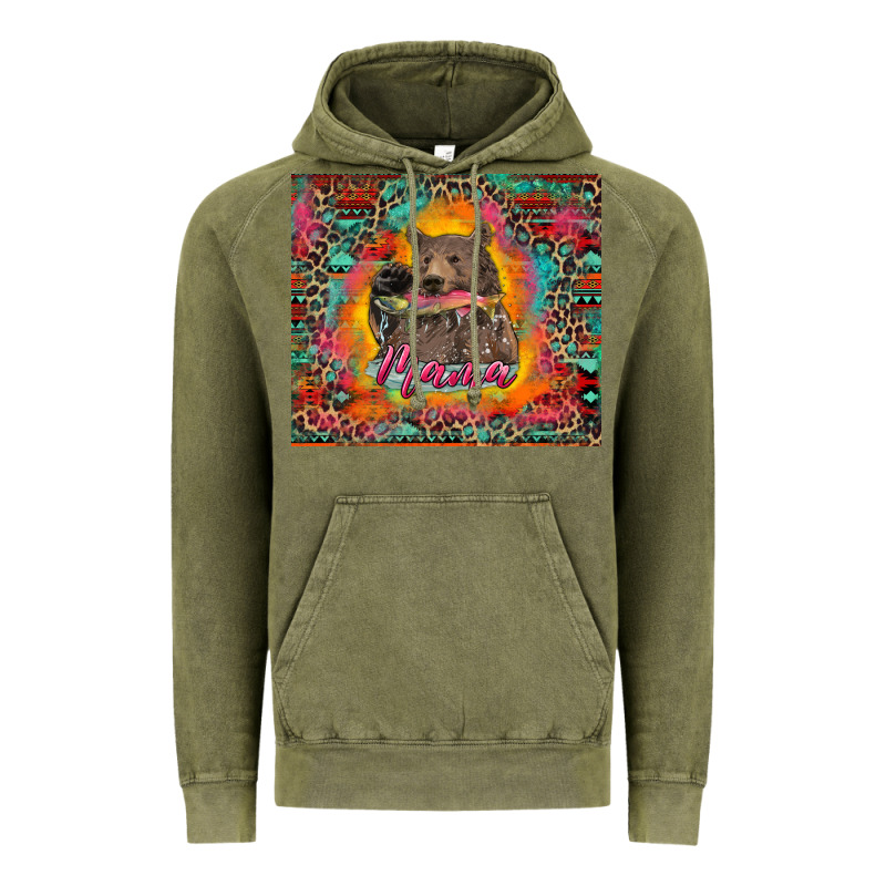 Mama Bear Leopard And Aztec Vintage Hoodie by RanaPortraitStore | Teevron