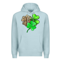 Blue Mist three clover Premium Hoodie - AdoDesignShop
