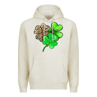 Oatmeal Heather three clover Premium Hoodie - AdoDesignShop