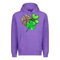 Purple three clover Premium Hoodie - AdoDesignShop
