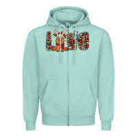 Seafoam love christmas reindeer Zipper Hoodie - Jasminsmagicworld