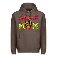 Coffee Softball Mom And Afro Messy Bun Mom Premium Hoodie - BundleAndBundleShop
