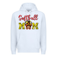 White Softball Mom And Afro Messy Bun Mom Premium Hoodie - BundleAndBundleShop