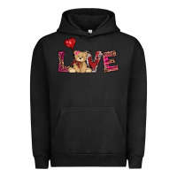 Pigment Black valentine's day tedybear love Urban Hoodie - RanaPortraitStore