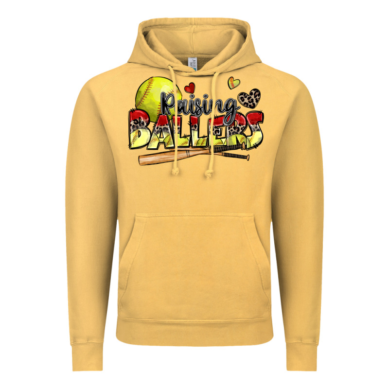 Raising Ballers Softball Vintage Hoodie by Zillion Design Studio | Teevron