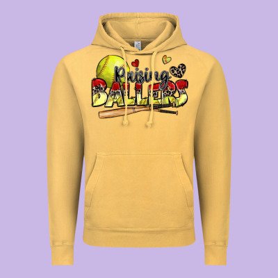 Raising Ballers Softball Vintage Hoodie Designed By Zillion Design Studio