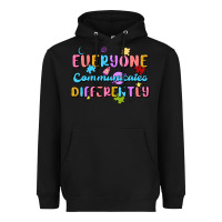 Black everyone communicates differently Heavyweight Hoodie - MaliasSmallBusiness