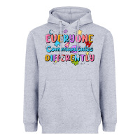 Heather Grey everyone communicates differently Heavyweight Hoodie - MaliasSmallBusiness