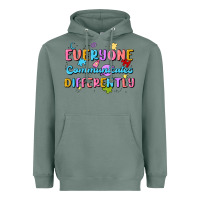 Sage everyone communicates differently Heavyweight Hoodie - MaliasSmallBusiness