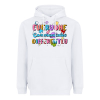 White everyone communicates differently Heavyweight Hoodie - MaliasSmallBusiness