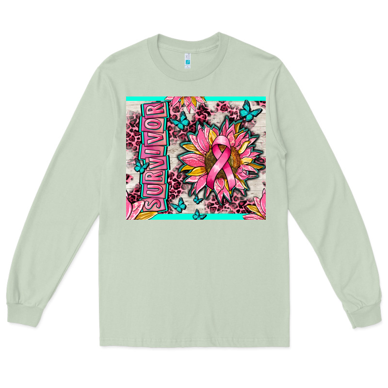 Survivor Breast Cancer Long Sleeve Tee by AdoDesignShop | Teevron