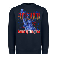Navy America home of the free Heavyweight Sweatshirt - texasbilliewilder